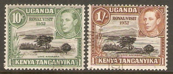 Kenya, Uganda and Tanganyika 1952 Royal Visit. SG163-SG164.